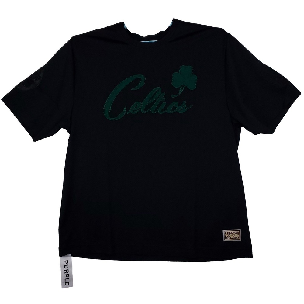 Purple Brand Boston Celtics Mitchell & Ness NBA 2XL XXL Jersey Shirt Black NWT